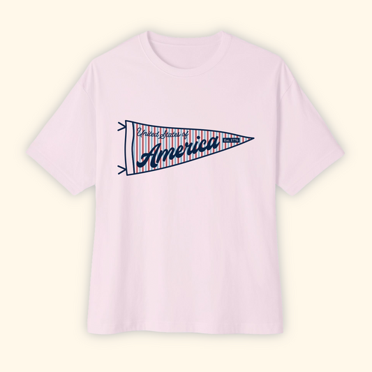 Striped Pennant Tee ~ USA 250th Anniversary